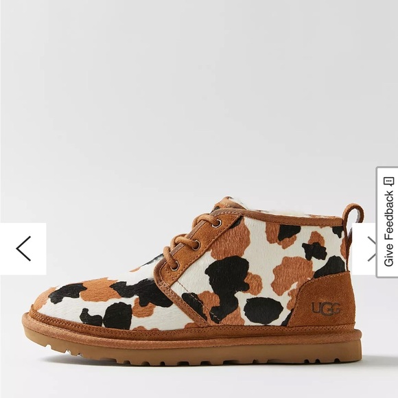 used fair condition men's size 10 Ugg Neumel Cowprimt Shoes Fur inside fall - Picture 3 of 11